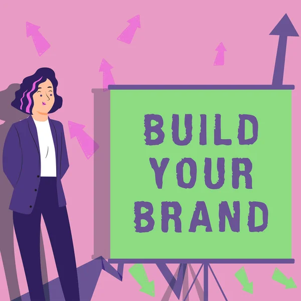Εννοιολογική Απεικόνιση Build Your Brand Concept Meaning Κάντε Μια Εμπορική — Φωτογραφία Αρχείου