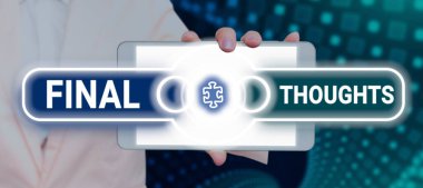 Kavramsal başlık Son Düşünceler, İş Vitrini Sonuçları Son Analiz Önerileri Fikir Finali