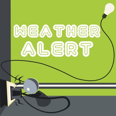 Metin Hava Durumu Alarmı, Atmosferin yeri ve zamanı ile ilgili acil uyarı metni yazılıyor