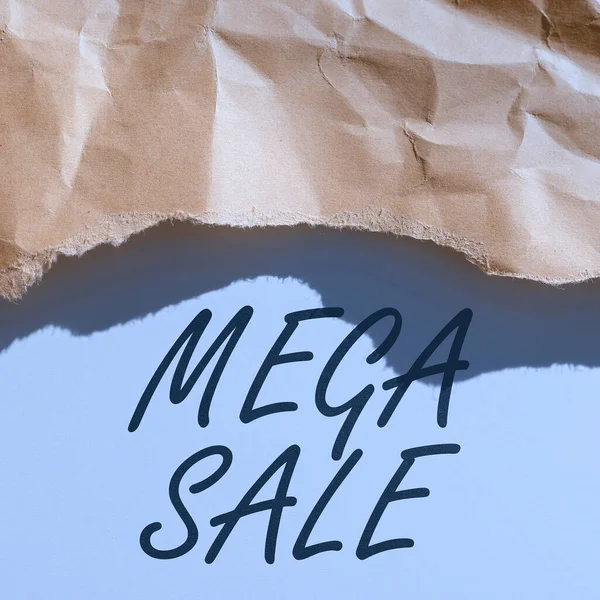 Text Bildtext Presenterar Mega Sale Ord För Dagen Full Speciella — Stockfoto