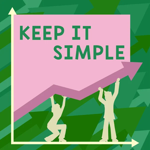 Szöveg Megjelenítése Keep Simple Word Written Easy Dross Érthető Általános — Stock Fotó