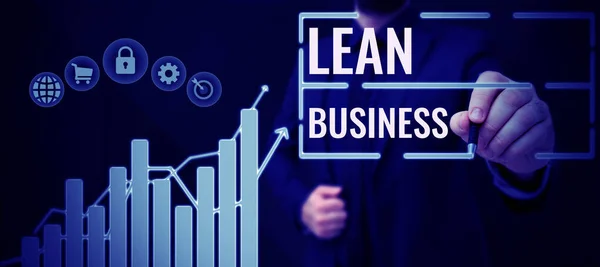 Konceptuální Displej Lean Business Business Idea Zlepšení Minimalizace Odpadu Bez — Stock fotografie