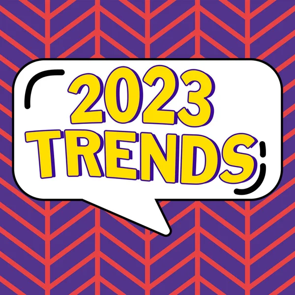 Kavramsal Başlık 2023 Eğilimler Sözcük Mevcut Yılda Kısa Bir Süre — Stok fotoğraf
