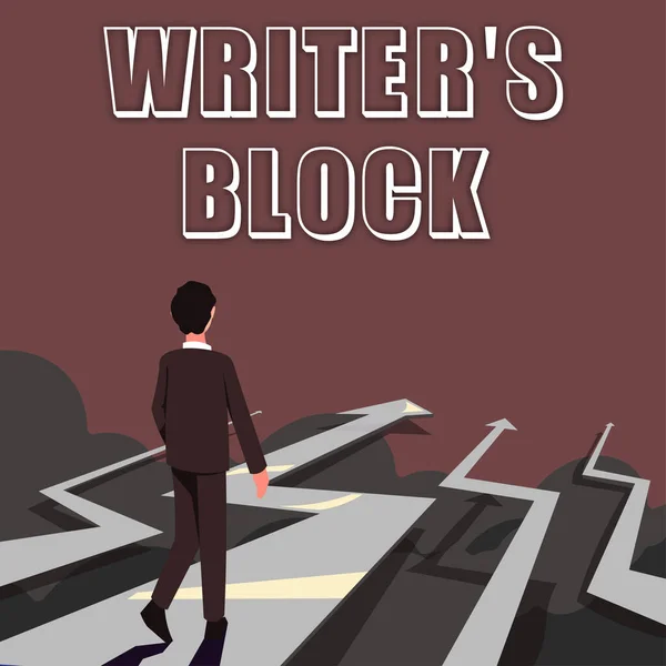 Conceptual Display Writers Block Concept Meaning Condition Being Unable Think — Stock Photo, Image