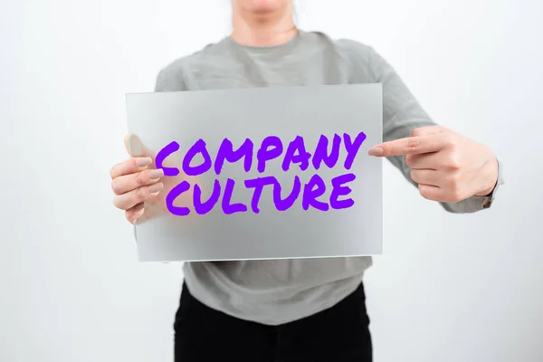 Text Caption Presenting Company Culture Business Overview Prostředí Prvky Kterém — Stock fotografie