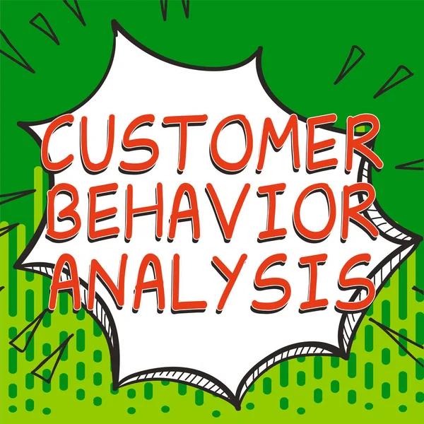 Text Caption Presenting Customer Behavior Analysis Business Overview Buying Behaviour — Stock fotografie