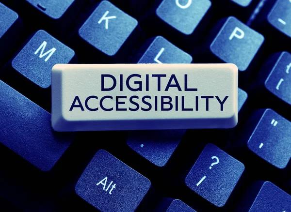 Ispirazione Che Mostra Segno Accessibilità Digitale Concetto Che Significa Tecnologia — Foto Stock