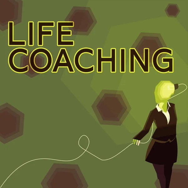 Text Skylt Som Visar Life Coaching Business Overview Förbättra Livet — Stockfoto