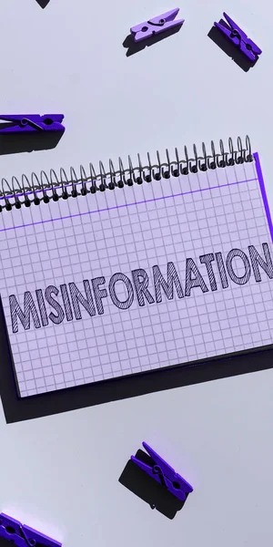 Handwriting Text Misinformation Business Overview False Data Particular Intended Intentionally — Stock Photo, Image