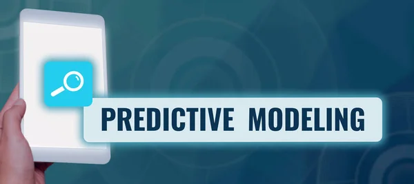 Psaní Textu Prediktivní Modelování Word Pro Strategii Údržby Řízený Prediktivní — Stock fotografie