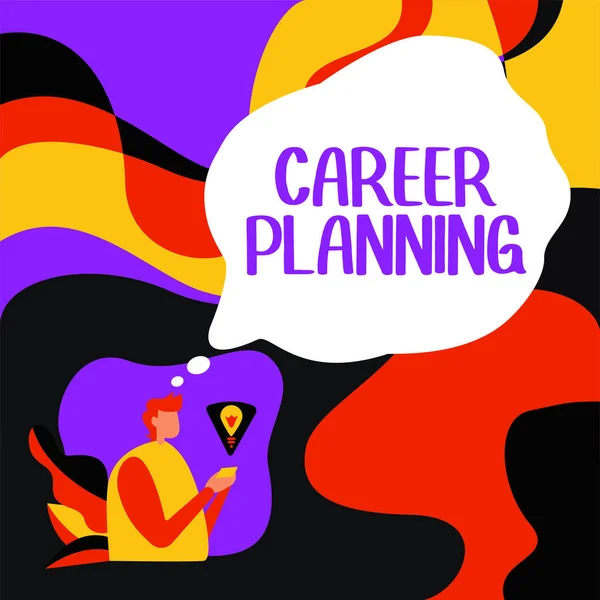 Career Planning Concepto Negocio Una Lista Objetivos Las Acciones Que —  Fotos de Stock