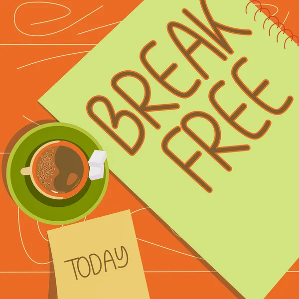 Pokaz Konceptualny Break Free Biznes Prezentuje Inny Sposób Powiedzenie Zbawienia — Zdjęcie stockowe