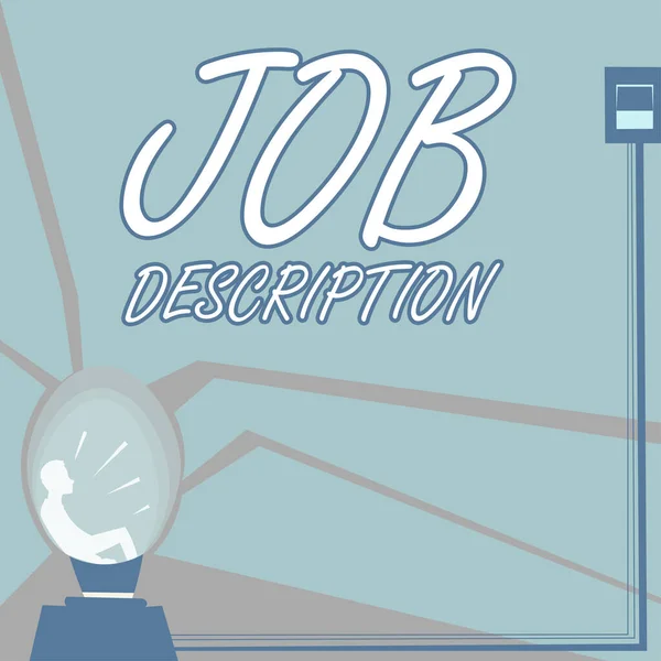 Sign Displaying Job Description Business Idea Документ Описывающий Обязанности Должности — стоковое фото