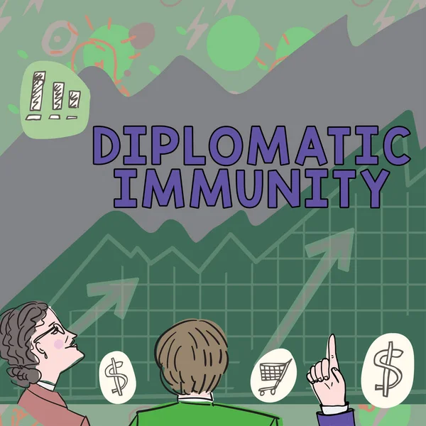 Assinatura Exibindo Imunidade Diplomática Lei Fotografia Conceitual Que Aos Diplomatas — Fotografia de Stock