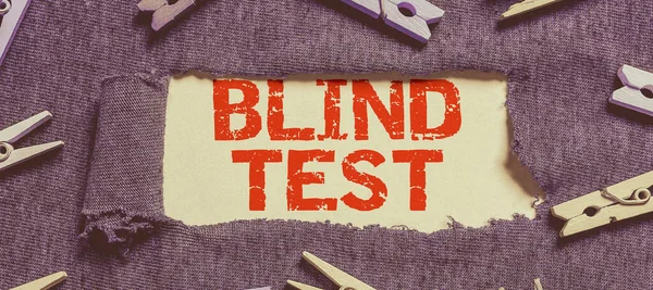 Inspiratie Toont Teken Blind Test Woord Voor Sociale Betrokkenheid Met — Stockfoto