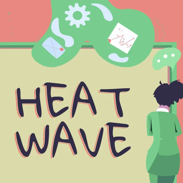 Wyświetlacz Koncepcyjny Heat Wave Internet Concept Dłuższy Okres Rażąco Gorącej — Zdjęcie stockowe