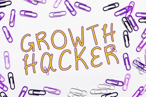Textzeichen Das Growth Hacker Zeigt Konzept Das Allgemein Bedeutet Viele — Stockfoto