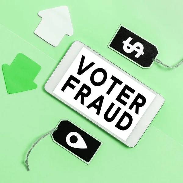 Conceptual Caption Voter Fraud Word Formal Indication Choice Two More — Stock Photo, Image