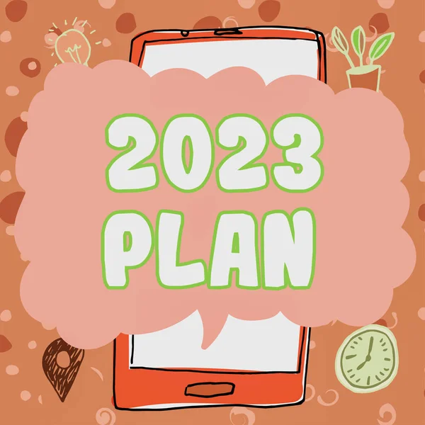 Text Som Visar Inspiration 2023 Plan Koncept Som Innebär Att — Stockfoto