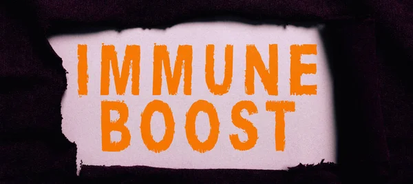 Text sign showing Immune Boost, Word for being able to resist a particular disease preventing development of pathogens