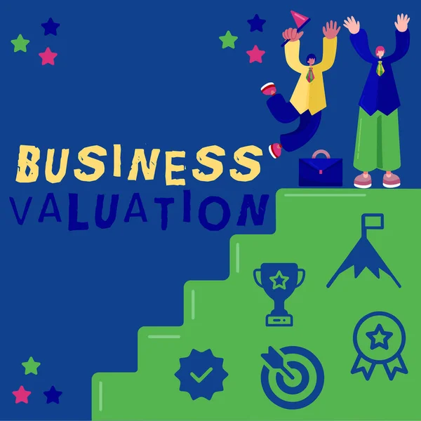 Schrijven Met Tekst Business Valuation Woord Voor Het Bepalen Van — Stockfoto