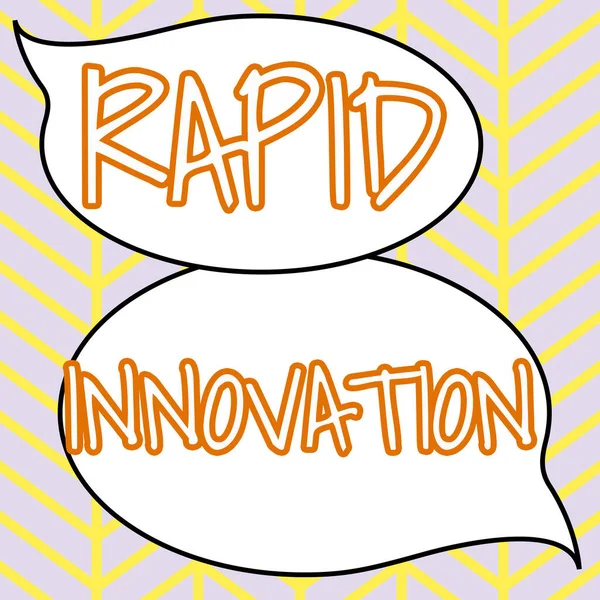 Menulis Menampilkan Teks Rapid Innovation Word Written Pada Karakteristik Situs — Stok Foto