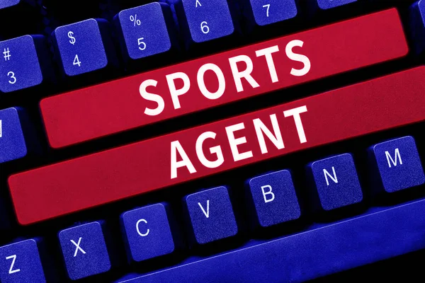 Yazısı Sports Agent Business Idea Person Bir Takım Için Iyi — Stok fotoğraf
