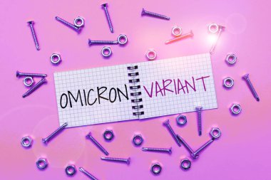 Omicron Variant metninin yazılması, yeni bir tür koronavirüsün neden olduğu hafif ya da şiddetli solunum hastalıklarına neden olur.