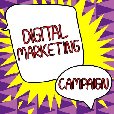 İlham verici Dijital Pazarlama Kampanyası, İş Yaklaşımı Sosyal medya tanıtım içeriği yönetimini gösteren metin
