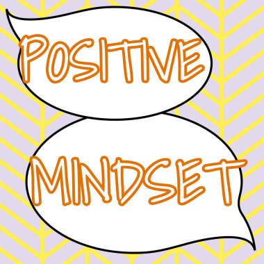 El yazısı işareti Pozitif Zihin, kavramsal fotoğraf zihinsel ve duygusal tutum iyi tarafından odaklanır