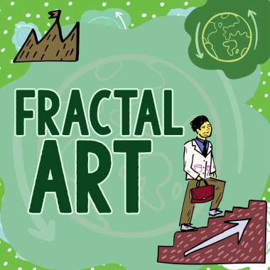 Fraktal Sanatın, Kavramsal fotoğrafın halka açık tartışmalarda kullanılan bir web sitesinin yer veya bölümünün gösterildiği imza