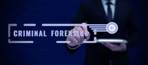 Esposizione Concettuale Criminal Forensics Business Idea Federal Offense Actions Attività — Foto Stock