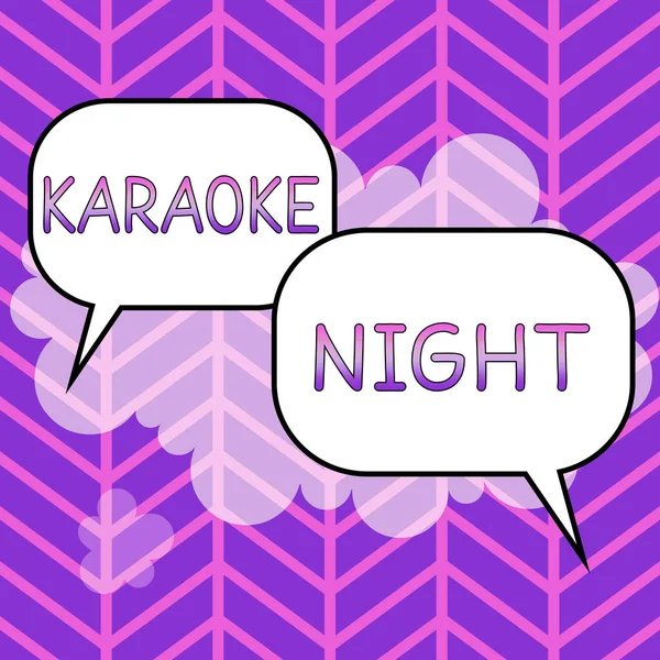 Концептуальный Дисплей Karaoke Night Концепт Означающий Развлечения Поющие Инструментальную Музыку — стоковое фото