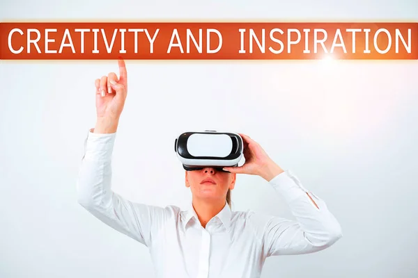 Schreiben Von Textanzeigen Kreativität Und Inspiration Business Konzept Die Phantasie — Stockfoto