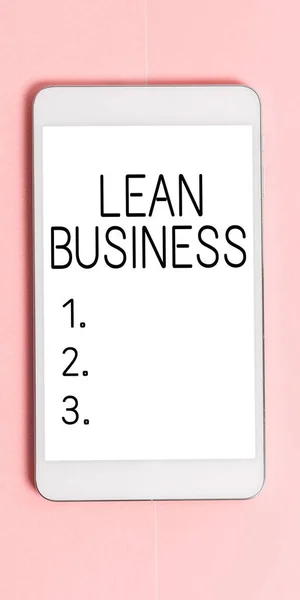 Conceptuele Bijschrift Lean Business Business Showcase Verbetering Van Afvalminimalisering Zonder — Stockfoto