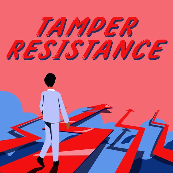 Tekst Bijschrift Presenteren Tamper Resistance Business Showcase Resilent Aan Fysieke — Stockfoto