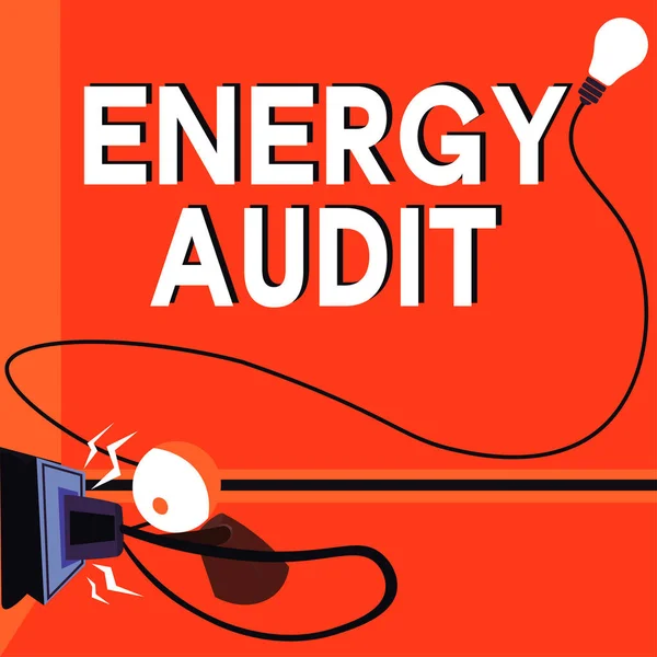 Textový Nápis Ukazující Energetický Audit Posouzení Koncepční Fotografie Energetických Potřeb — Stock fotografie