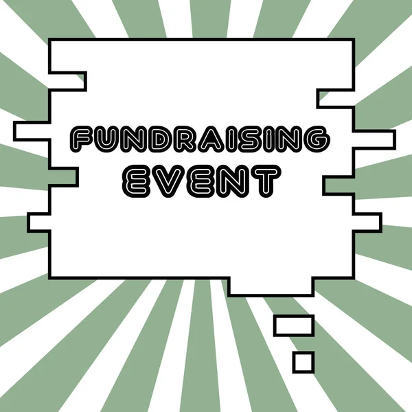 Text Znázorňující Fundraising Event Business Showcase Kampaň Jejímž Účelem Získat — Stock fotografie