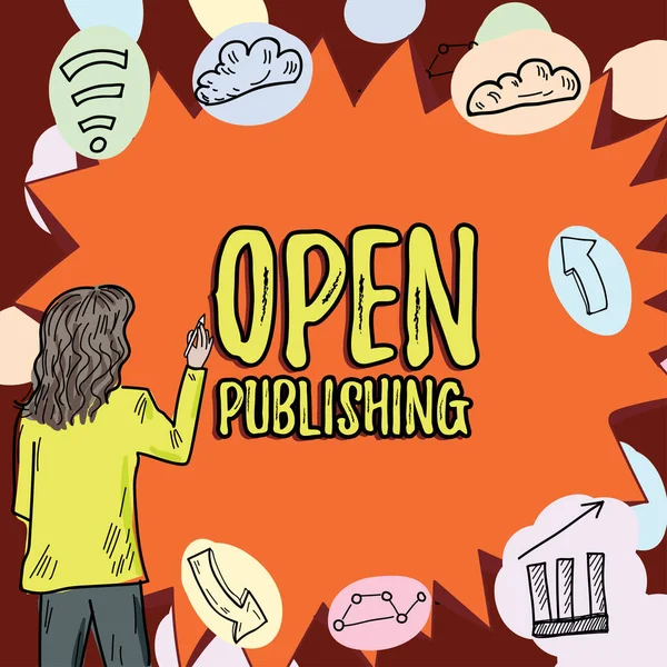 Psaní Textu Open Publishing Word Pro Online Přístup Mnoha Veřejně — Stock fotografie