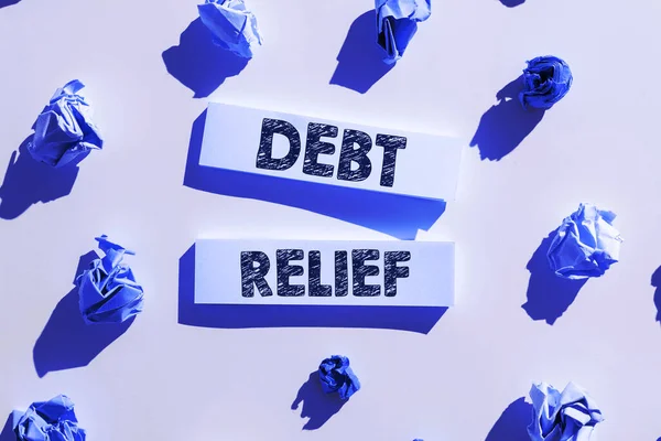 Conceptual Caption Debt Relief Internet Concept Partial Total Remission Especially — Stock Photo, Image
