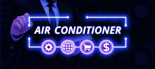 Handschrift Air Conditioner Internet Concept Apparaat Voor Het Wassen Van — Stockfoto