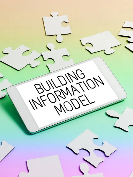 Texto Caligrafia Modelo Informação Construção Business Showcase Process Adding Structure — Fotografia de Stock