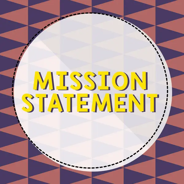 Legenda Texto Mission Statement Business Overview Resumo Formal Dos Objetivos — Fotografia de Stock