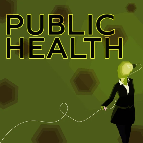 Titulek Textu Představující Veřejné Zdraví Slovo Pro Podporu Zdravého Životního — Stock fotografie
