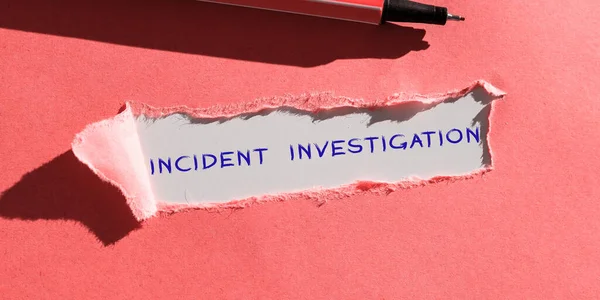 Handschrift Tekst Incident Investigation Conceptuele Foto Verantwoordelijk Voor Integriteit Van — Stockfoto