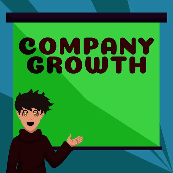 Legenda Conceitual Crescimento Empresa Negócios Mostram Uma Fase Longo Prazo — Fotografia de Stock