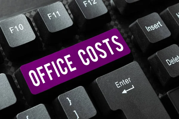 Firma Escritura Mano Costes Oficina Visión General Del Negocio Cantidad — Foto de Stock