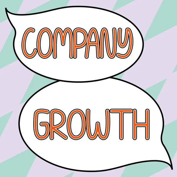 Tekst Bijschrift Presenteren Company Growth Internet Concept Een Lange Termijn — Stockfoto