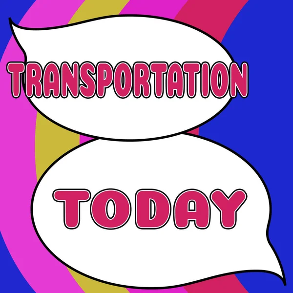 Pisanie Wyświetlania Tekstu Transport Koncepcja Biznesowa Środki Transportu Osób Towarów — Zdjęcie stockowe