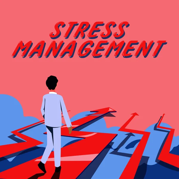 Tekst Die Inspiratie Toont Stress Management Business Idee Leren Manieren — Stockfoto